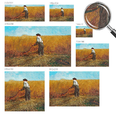 Fotomural decorativo para cabecero de cama con el diseño 'Cosecha bajo el sol' para decorar cabeceros