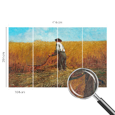 Fotomural decorativo para cabecero de cama con el diseño 'Cosecha bajo el sol' para decorar cabeceros