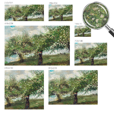 Papel mural texturado decorativo Escena primaveral