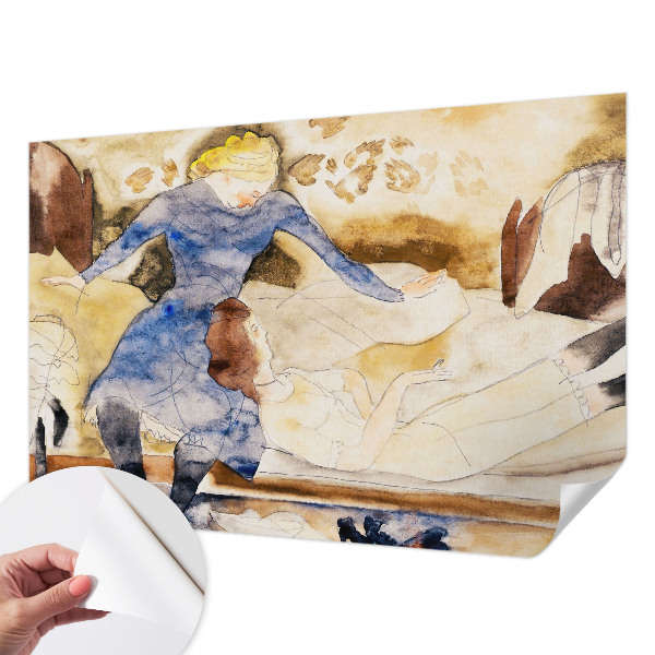 Papel mural con patrón decorativo con diseño 'Paz' de estilo femenino