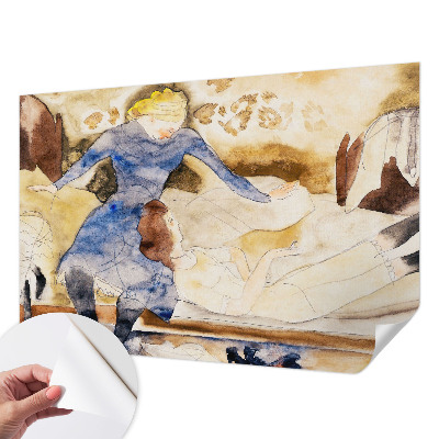 Papel mural con patrón decorativo con diseño 'Paz' de estilo femenino