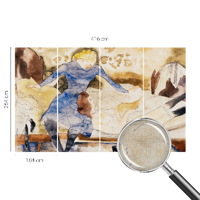 Papel mural con patrón decorativo Paz femenina