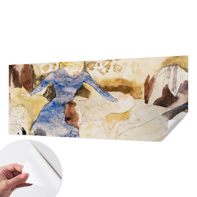 Papel mural con patrón decorativo con diseño 'Paz' de estilo femenino