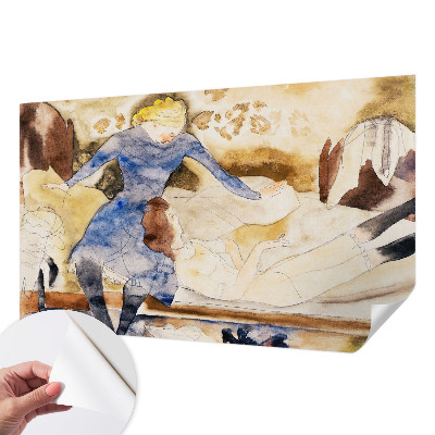 Papel mural con patrón decorativo con diseño 'Paz' de estilo femenino