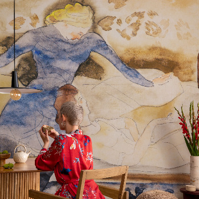 Papel mural con patrón decorativo Paz femenina