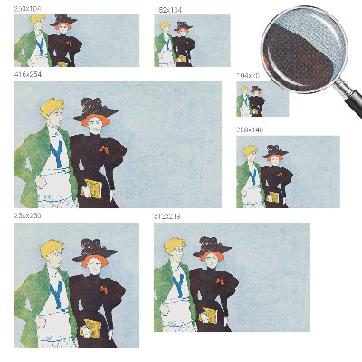 Fotomural decorativo para cabecero de cama Estilo retro