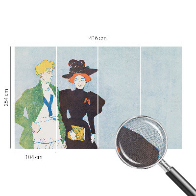 Fotomural decorativo para cabecero de cama con diseño de estilo retro