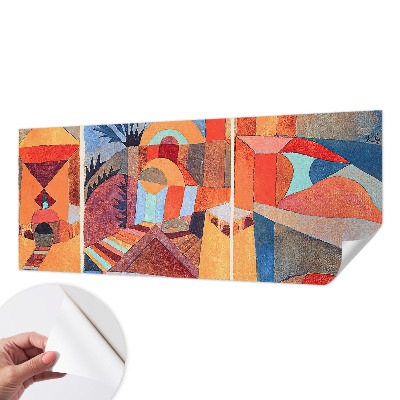 Mural de pared con estampado hermoso con mosaico colorido