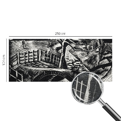 Papel mural con patrón decorativo Paisaje arquitectónico