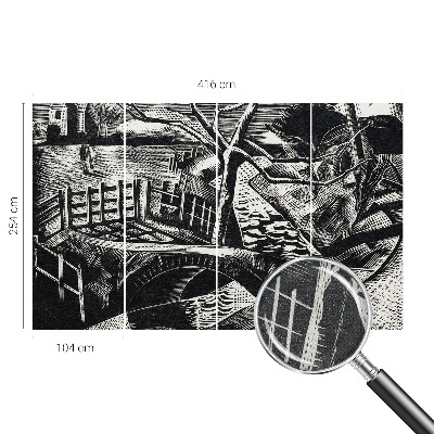 Papel mural con patrón decorativo Paisaje arquitectónico