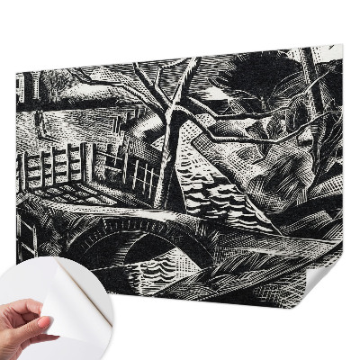 Papel mural con patrón decorativo Paisaje arquitectónico