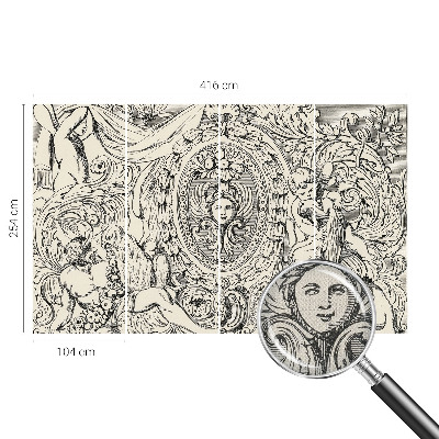 Fotomural decorativo para cabecero de cama Una gran cantidad de adornos