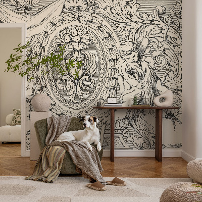 Fotomural decorativo para cabecero de cama Una gran cantidad de adornos