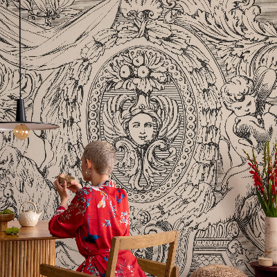 Fotomural decorativo para cabecero de cama Una gran cantidad de adornos