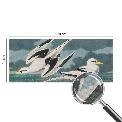 Papel mural con patrón decorativo Pájaros junto al mar