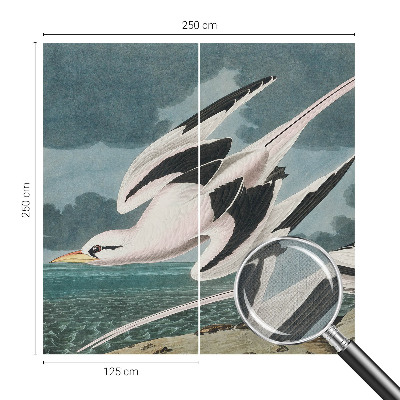 Papel mural con patrón decorativo Pájaros junto al mar