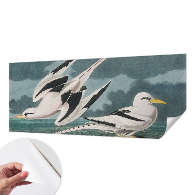 Papel mural con patrón decorativo Pájaros junto al mar