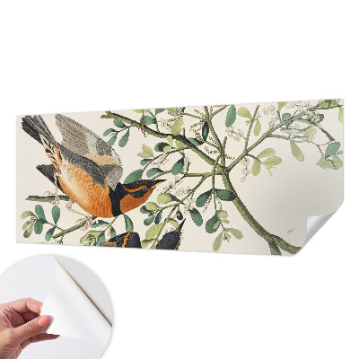 Papel mural con patrón decorativo con pájaros coloridos