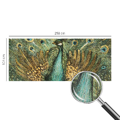 Mural de pared con estampado hermoso Majestuoso pavo real