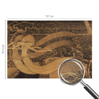 Papel mural texturado decorativo Personajes surrealistas