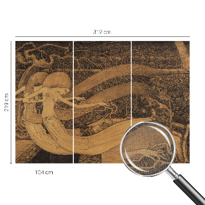 Papel mural texturado decorativo Personajes surrealistas