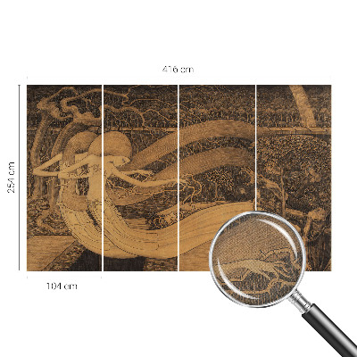 Papel mural texturado decorativo Personajes surrealistas