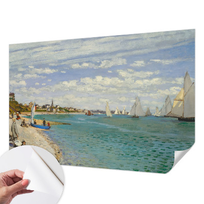 Papel mural con patrón decorativo Paisaje costero