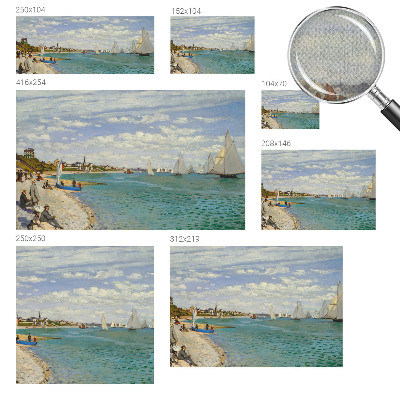 Papel mural con patrón decorativo Paisaje costero