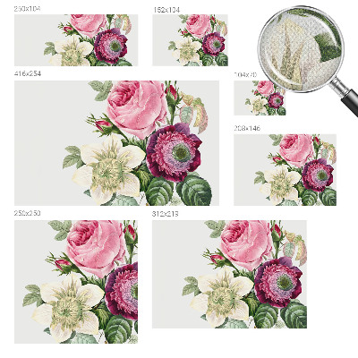 Papel mural texturado decorativo con un diseño de ramo de flores
