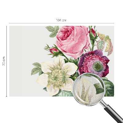 Papel mural texturado decorativo con un diseño de ramo de flores