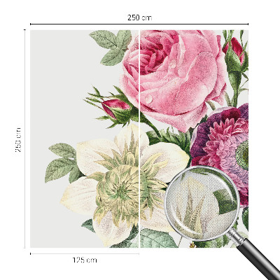 Papel mural texturado decorativo con un diseño de ramo de flores
