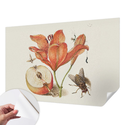 Fotomural decorativo para cabecero de cama con ilustración botánica