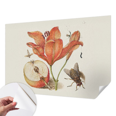 Fotomural decorativo para cabecero de cama con ilustración botánica
