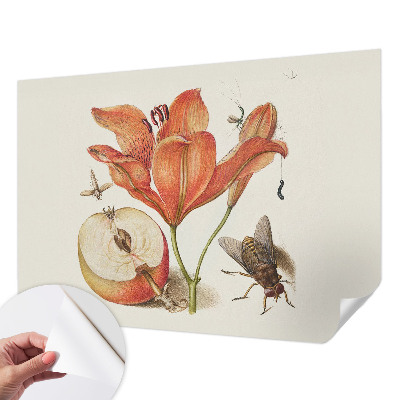 Fotomural decorativo para cabecero de cama con ilustración botánica