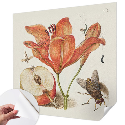Fotomural decorativo para cabecero de cama con ilustración botánica
