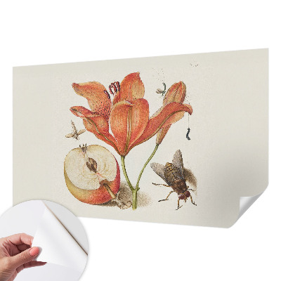 Fotomural decorativo para cabecero de cama con ilustración botánica