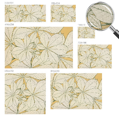 Papel mural con patrón decorativo hojas de castaño