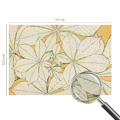 Papel mural con patrón decorativo con motivo de hojas de castaño