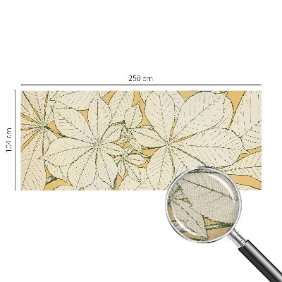 Papel mural con patrón decorativo con motivo de hojas de castaño