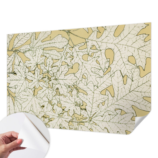Fotomural decorativo para cabecero de cama hojas de árbol