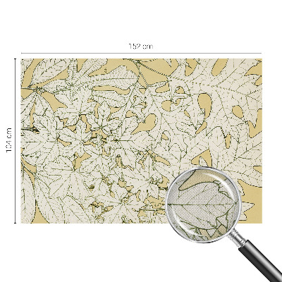 Fotomural decorativo para cabecero de cama hojas de árbol