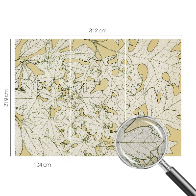 Fotomural decorativo para cabecero de cama hojas de árbol