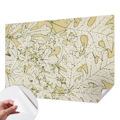 Fotomural decorativo para cabecero de cama hojas de árbol