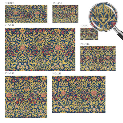 Mural de pared con estampado hermoso con un estampado floral