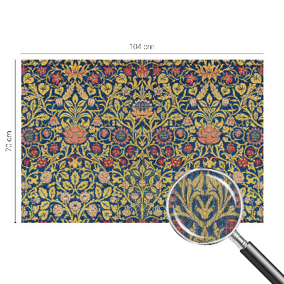 Mural de pared con estampado hermoso con un estampado floral