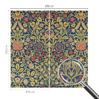 Mural de pared con estampado hermoso con un estampado floral