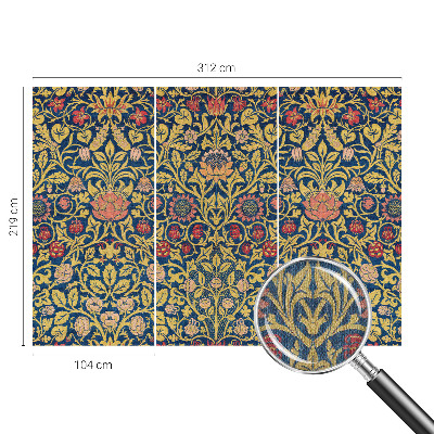 Mural de pared con estampado hermoso con un estampado floral