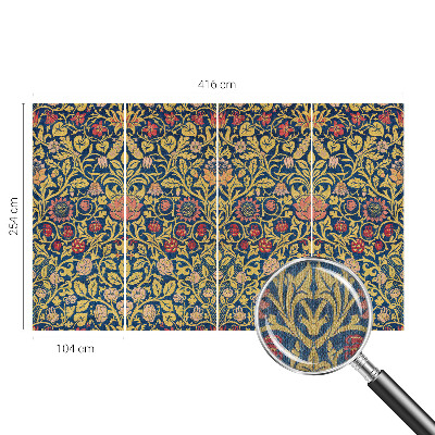 Mural de pared con estampado hermoso con un estampado floral