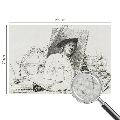 Papel mural con patrón decorativo Retrato artístico