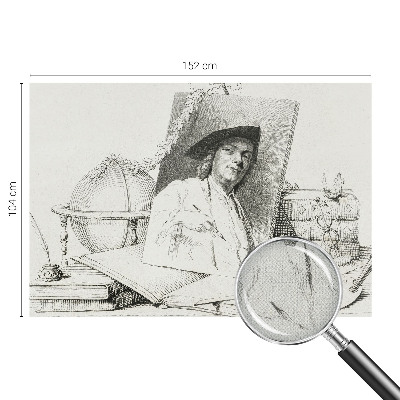 Papel mural con patrón decorativo Retrato artístico